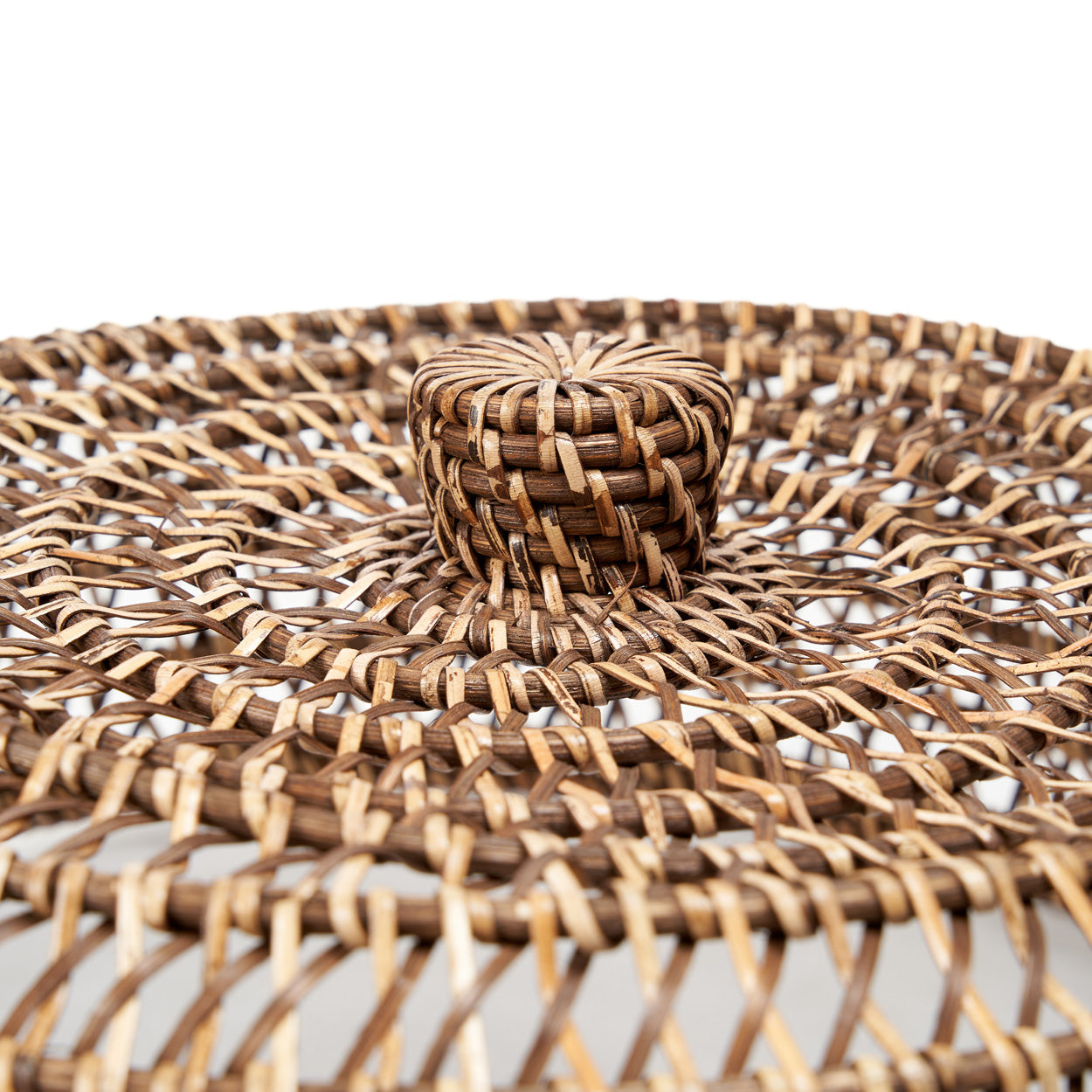 Campana de ratán para alimentos - marrón natural - M