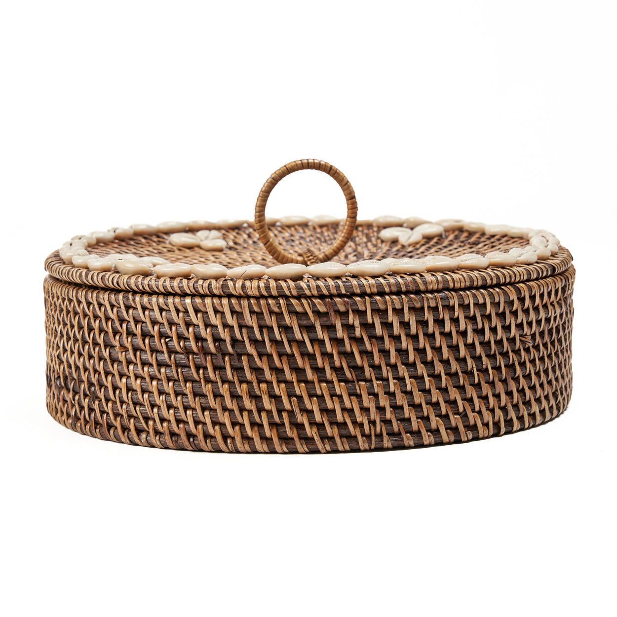 La cesta de ratán con compartimentos - marrón natural