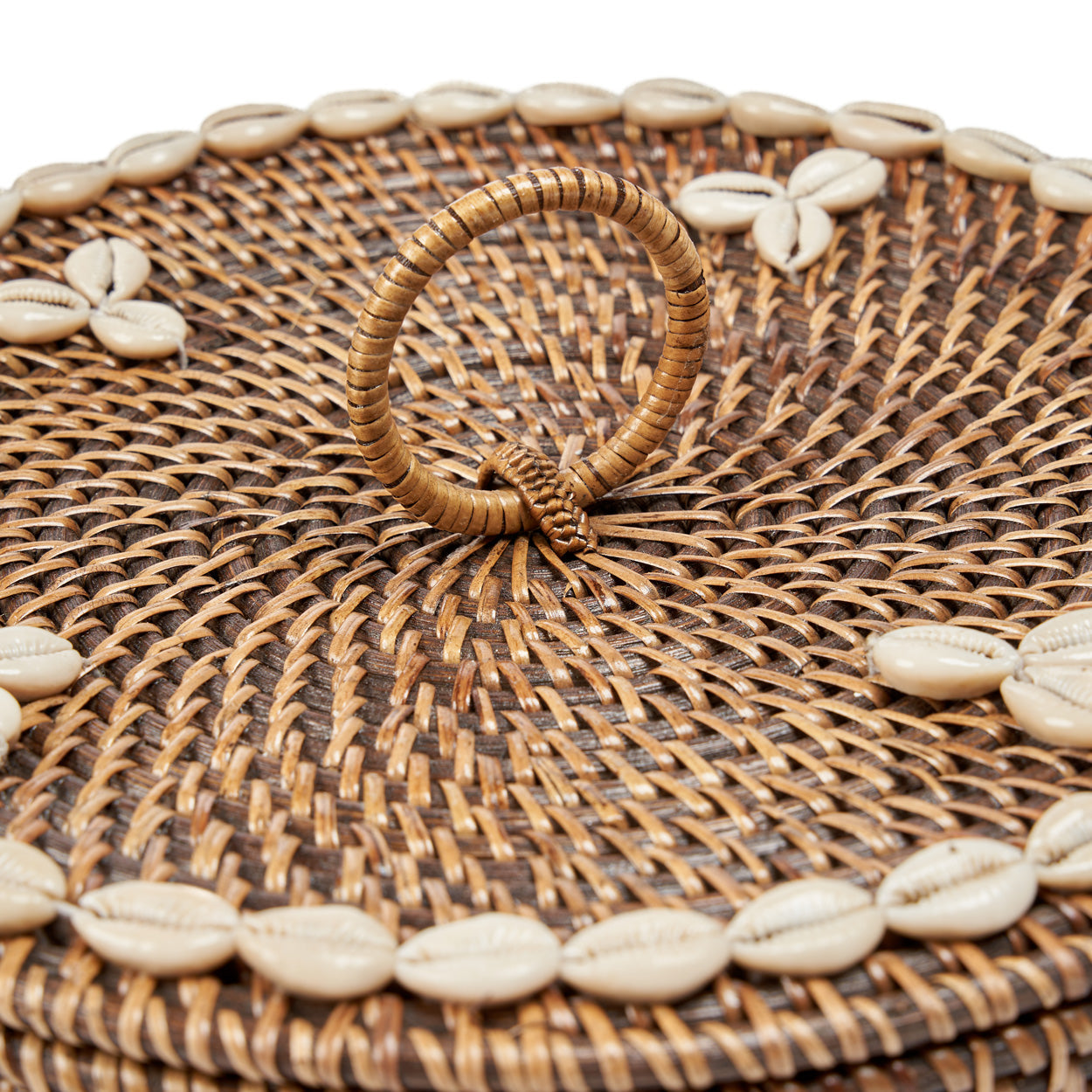 La cesta de ratán con compartimentos - marrón natural