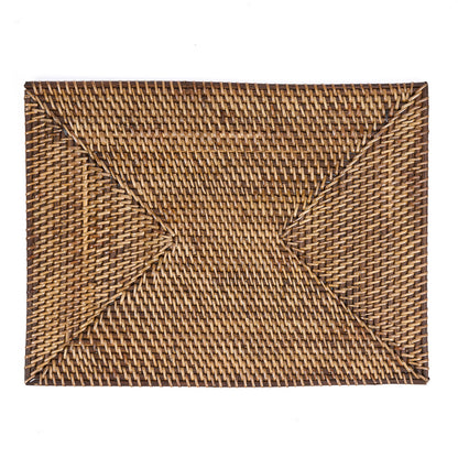El mantel individual rectangular colonial - marrón natural