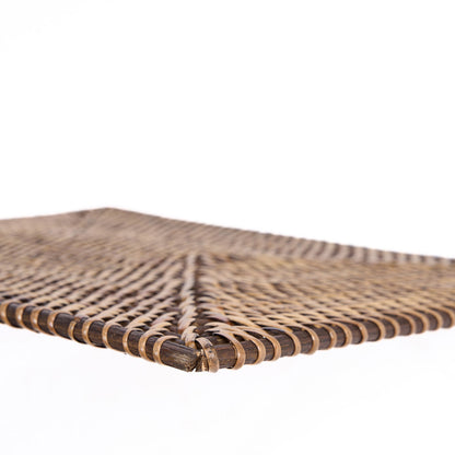 El mantel individual rectangular colonial - marrón natural