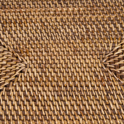 El mantel individual rectangular colonial - marrón natural