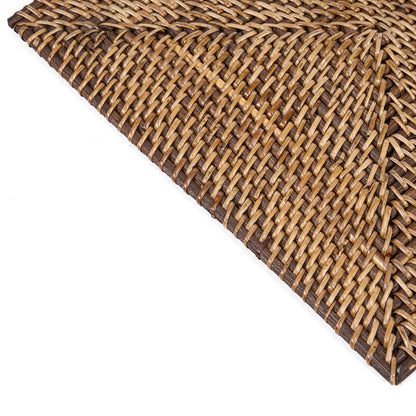 El mantel individual rectangular colonial - marrón natural