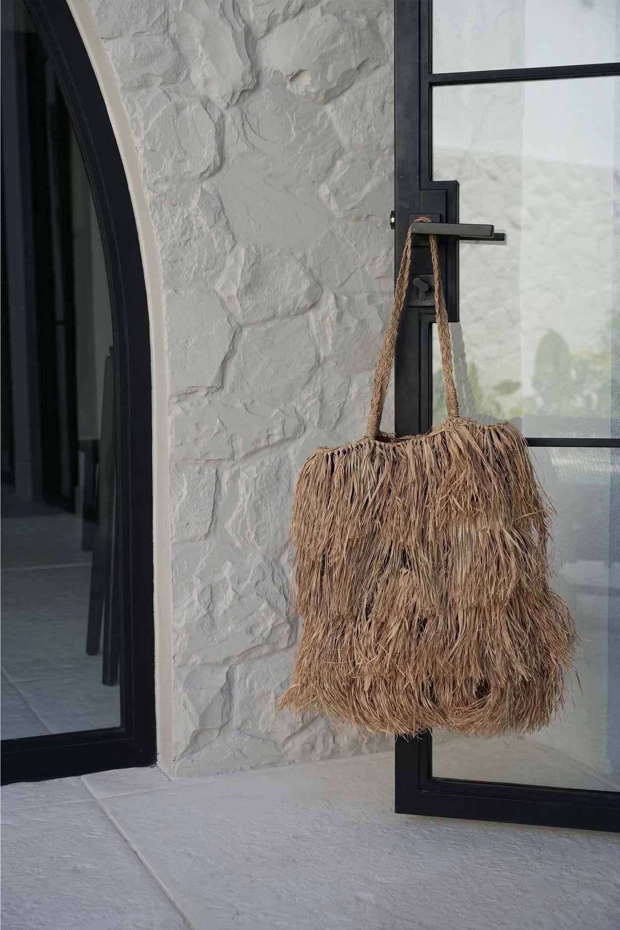 El bolso de rafia Bahamas - Natural