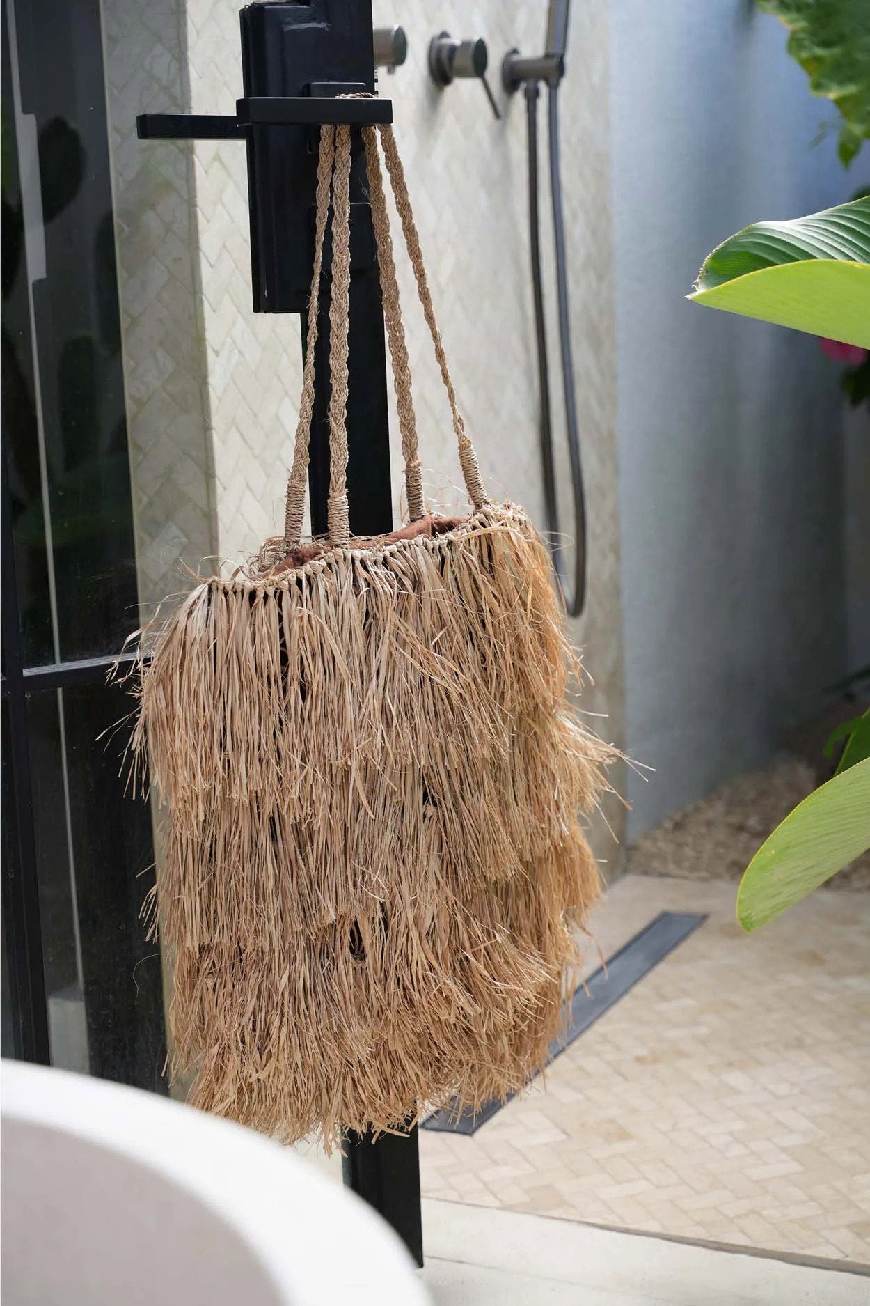 El bolso de rafia Bahamas - Natural