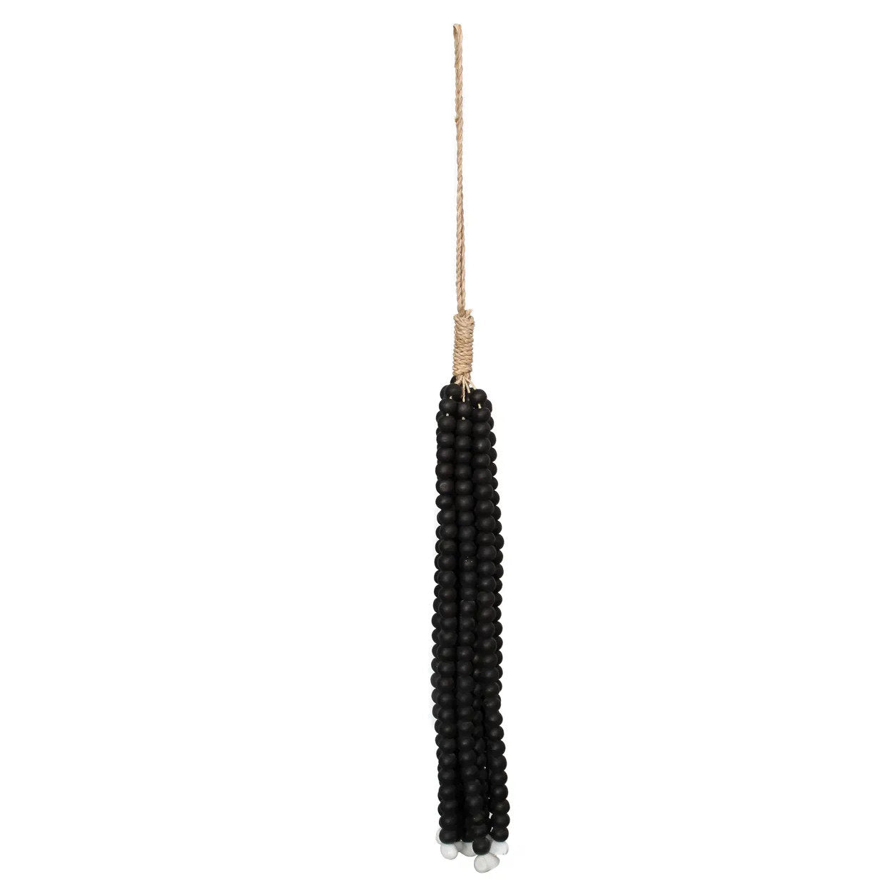 Borla de cuentas de madera - negra