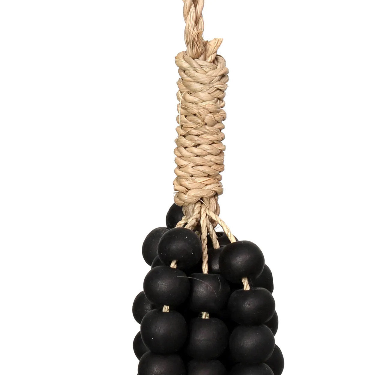 Borla de cuentas de madera - negra