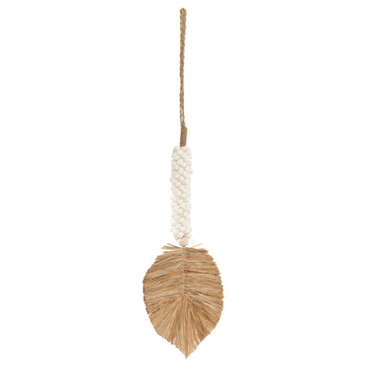 La brocha de rafia Shell - blanco/natural
