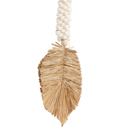 La brocha de rafia Shell - blanco/natural