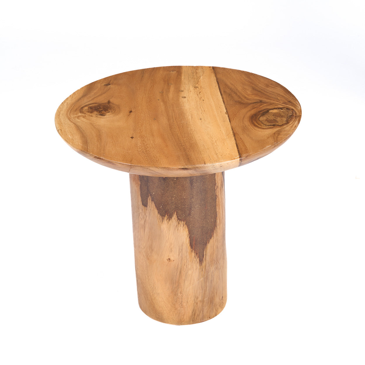 Mesa auxiliar de tambor de mango - natural