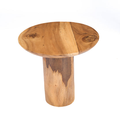 Mesa auxiliar de tambor de mango - natural