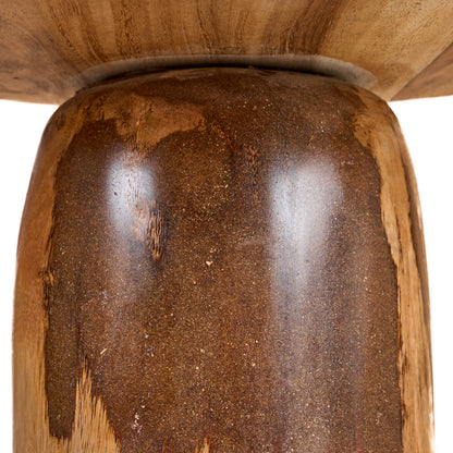 Mesa auxiliar de tambor de mango - natural