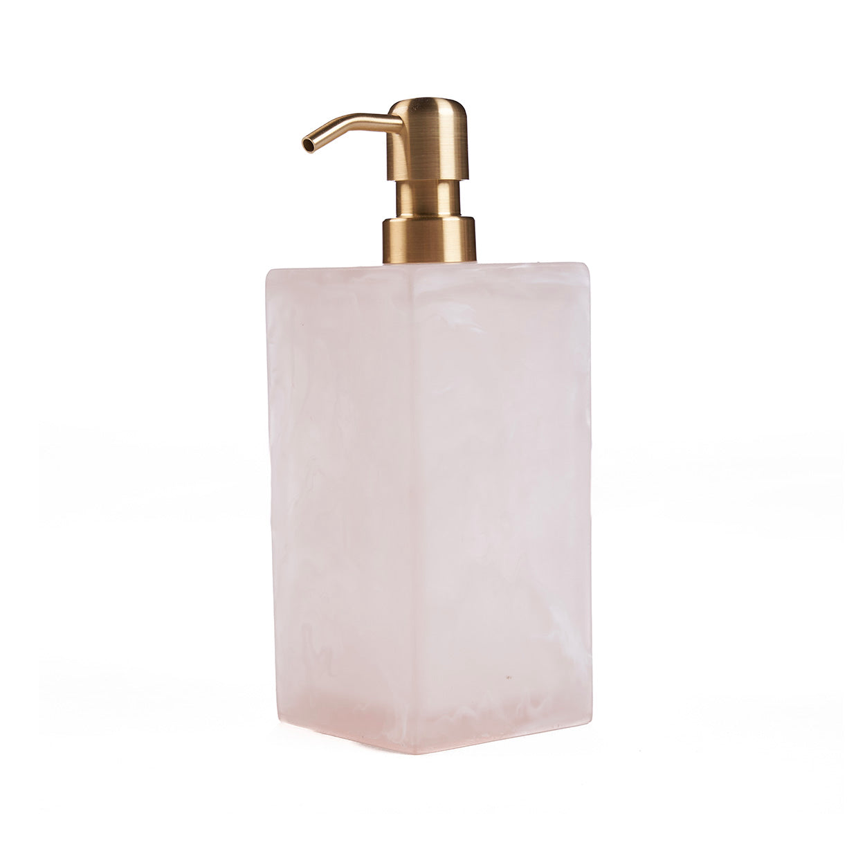 El dispensador de jabón de resina - rosa/blanco