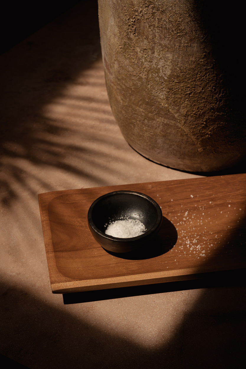 Tabla de sushi de raíz de teca - P