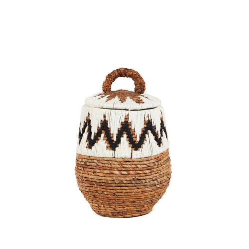 La cesta de playa Little Bay - Blanco natural - S