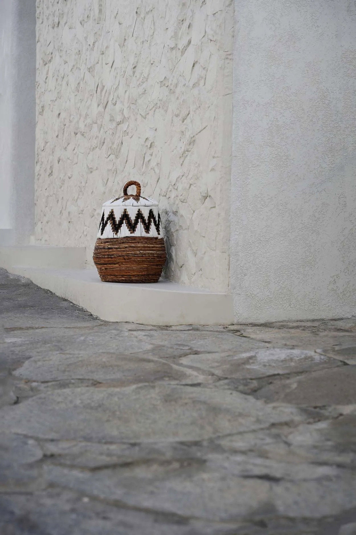 La cesta de playa Little Bay - Blanco natural - S