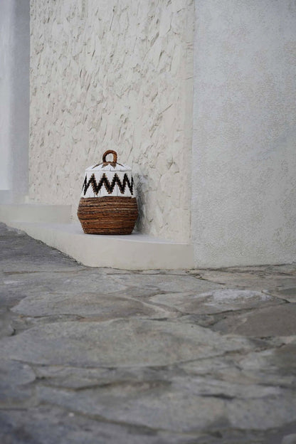 La cesta de playa Little Bay - Blanco natural - S