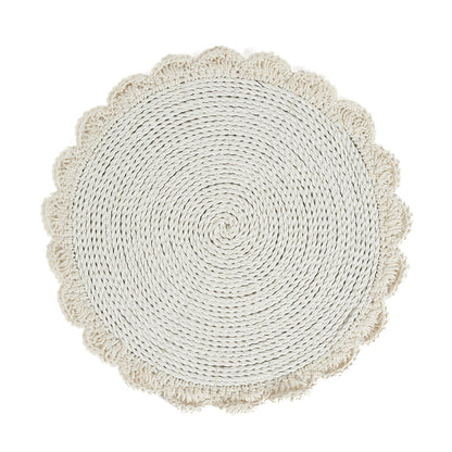 El mantel individual de macramé para boda - Natural