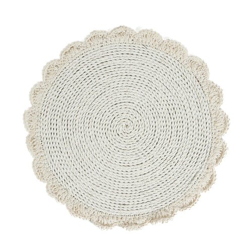 El mantel individual de macramé para boda - Natural
