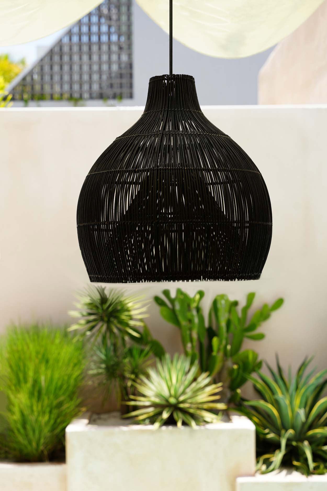 Lámpara colgante Crab Trap - Negro - L