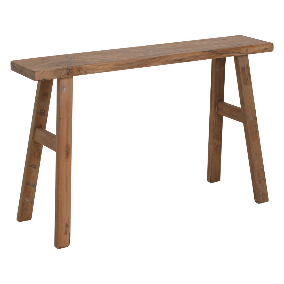 Mesa auxiliar/banco de carpintero Java - madera reciclada - 80x17x50 cm