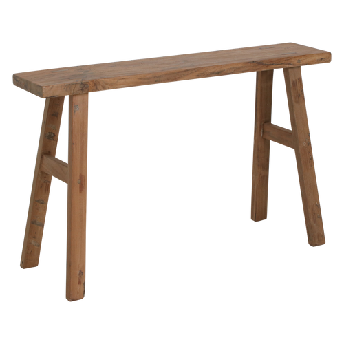 Mesa auxiliar/banco de carpintero Java - madera reciclada - 80x17x50 cm
