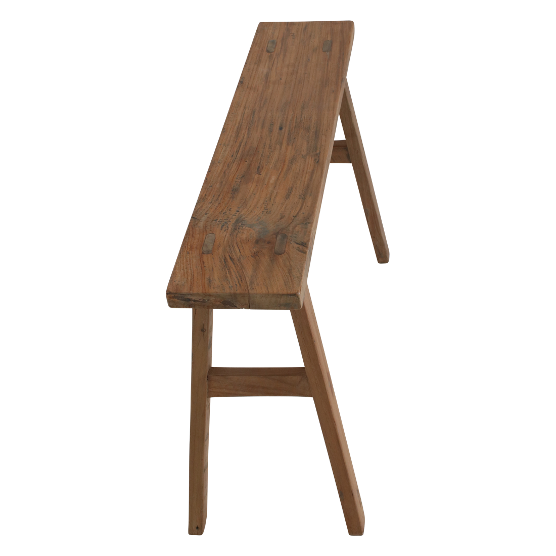 Mesa auxiliar/banco de carpintero Java - madera reciclada - 80x17x50 cm