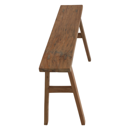 Mesa auxiliar/banco de carpintero Java - madera reciclada - 80x17x50 cm