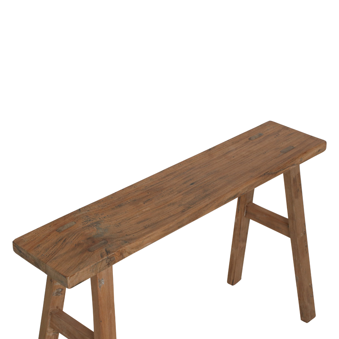 Mesa auxiliar/banco de carpintero Java - madera reciclada - 80x17x50 cm
