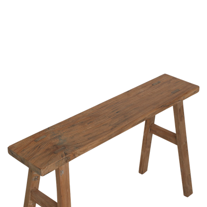 Mesa auxiliar/banco de carpintero Java - madera reciclada - 80x17x50 cm