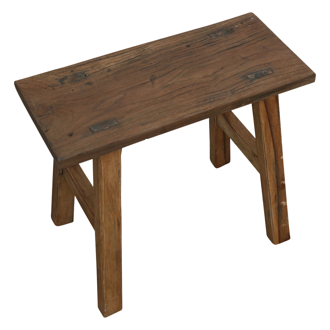 Mesa auxiliar/taburete de carpintero Java - madera reciclada - 16x35x30 cm