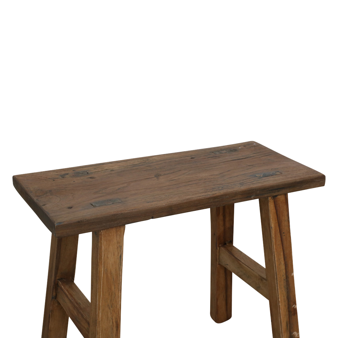 Mesa auxiliar/taburete de carpintero Java - madera reciclada - 16x35x30 cm