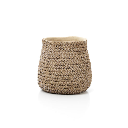 Maceta Faux-Puff - natural - L