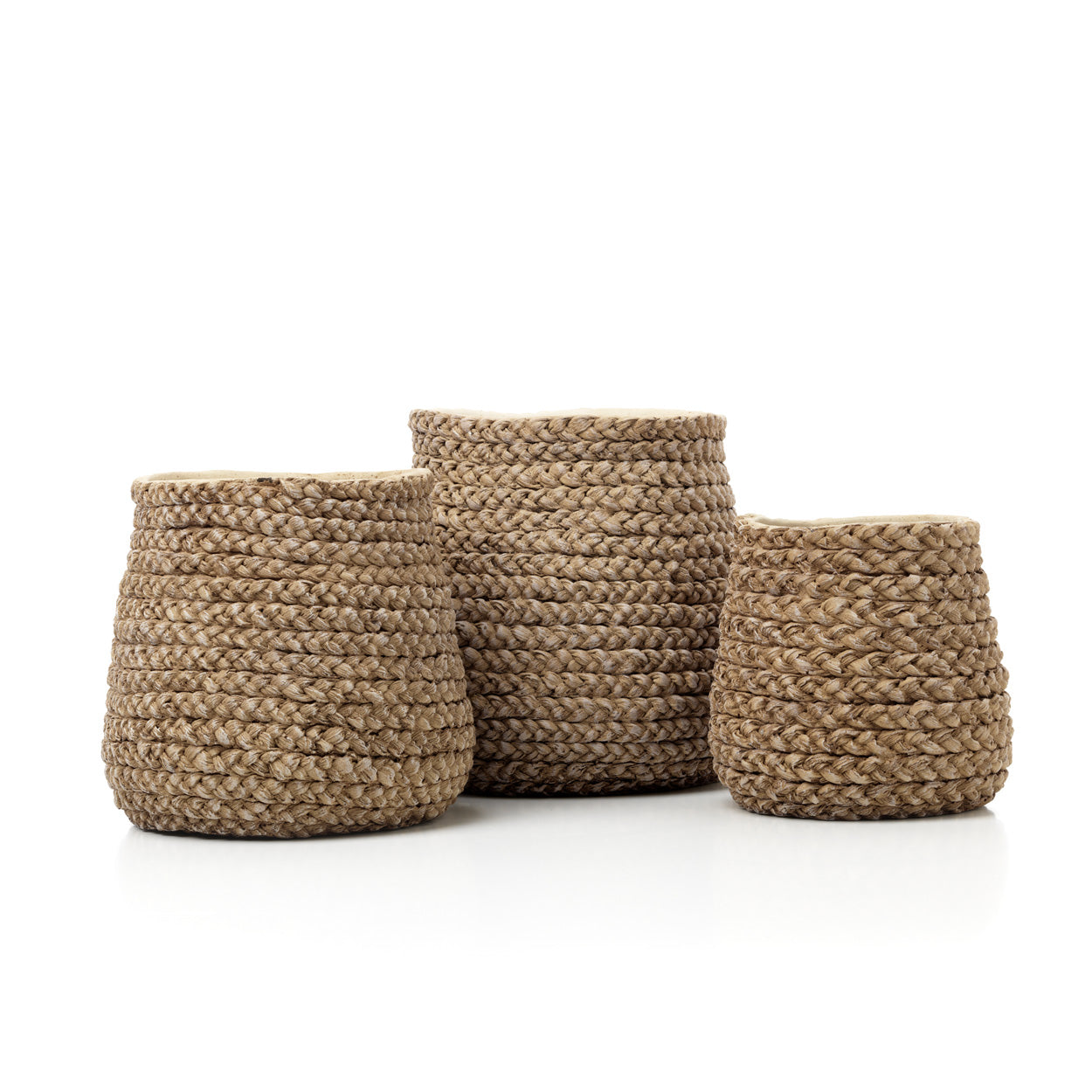 Maceta Faux-Puff - natural - L