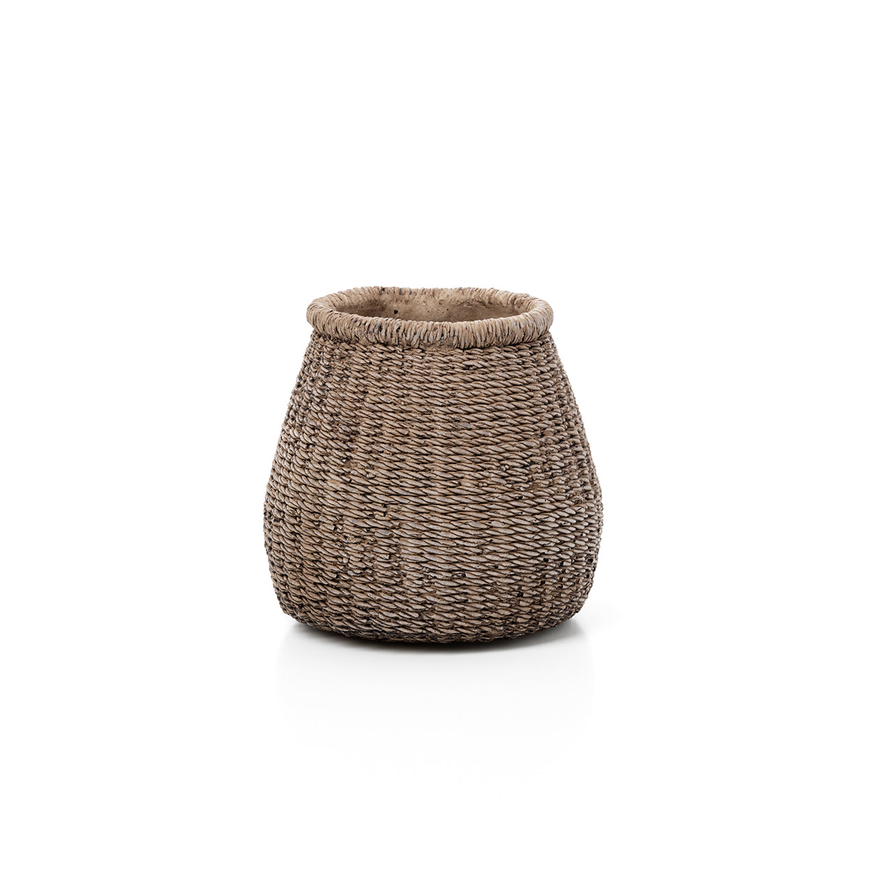 Maceta Faux-Puff - marrón - M