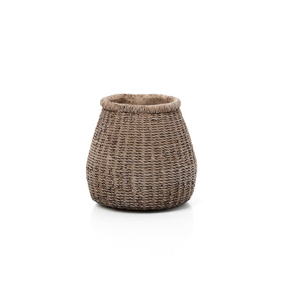 Maceta Faux-Puff - marrón - M