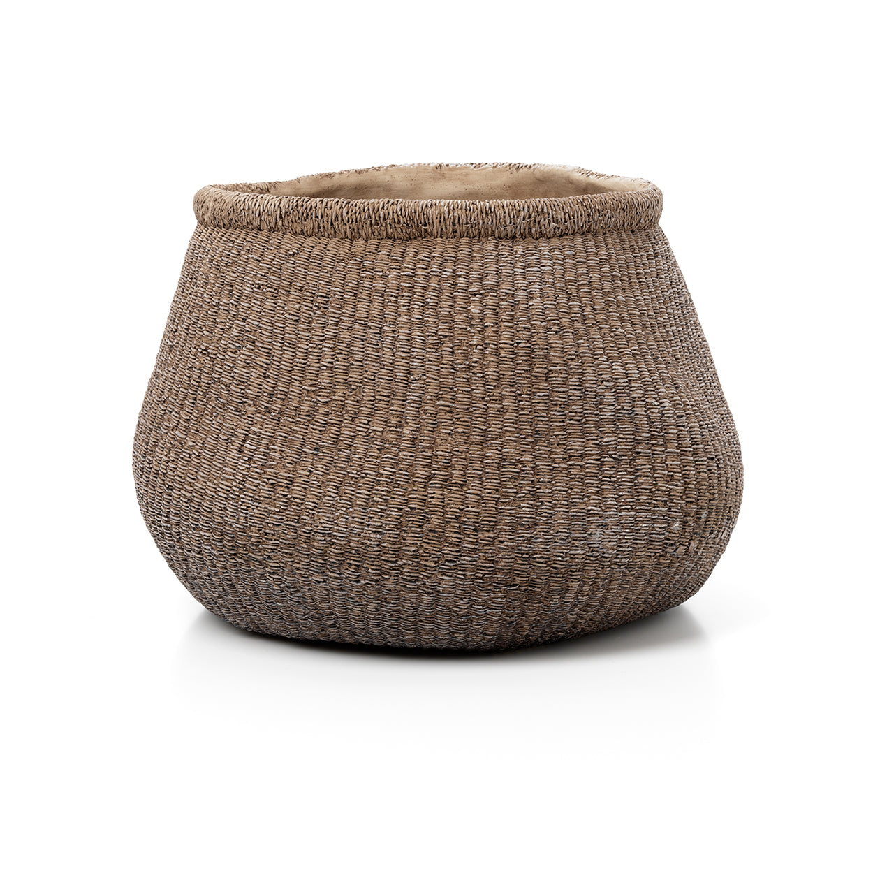 Macetero Faux-Puff - marrón - XL