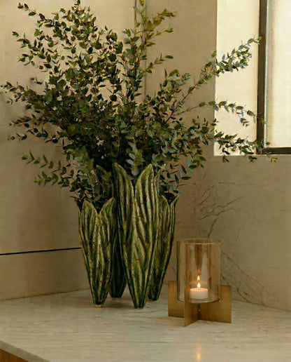 El Jarrón Hoja de Tulipán - Verde Bosque