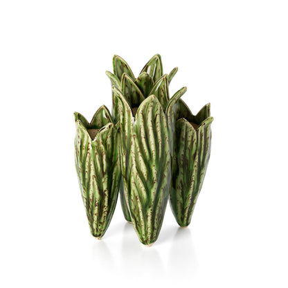 El Jarrón Hoja de Tulipán - Verde Bosque
