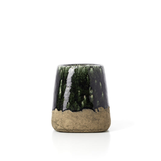 Maceta cónica Moss - verde hormigón - S