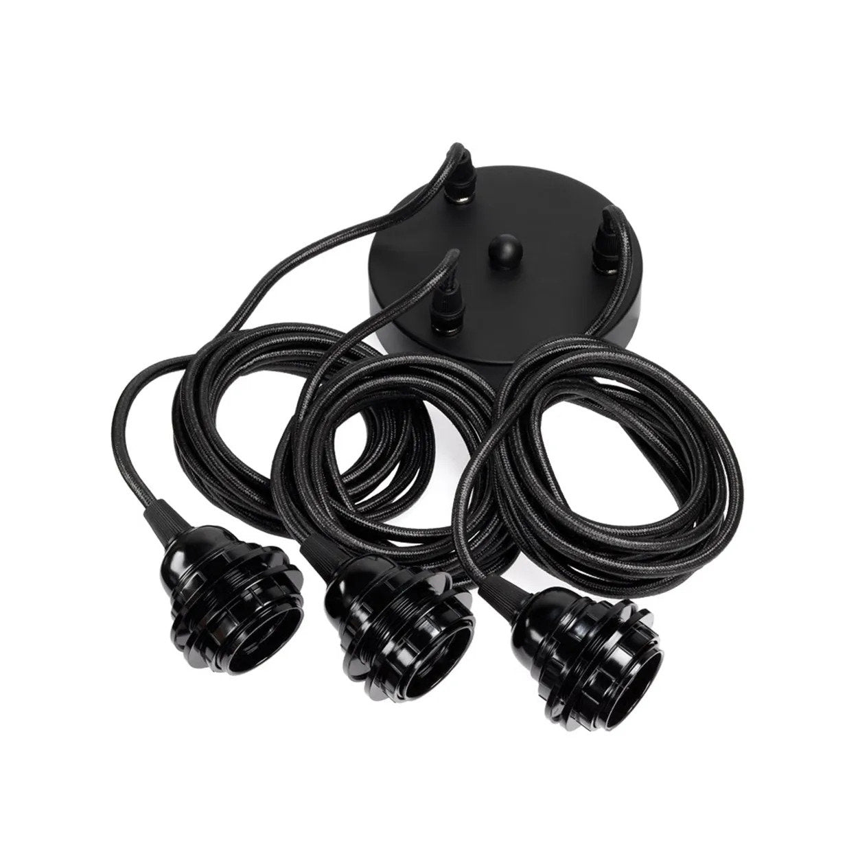 Portalámparas de techo - Negro - 3 luces