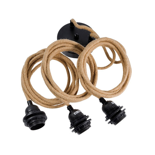 Accesorios de techo - Negro natural - 3 casquillos