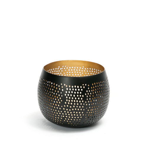 La esfera perforada - oro negro - S