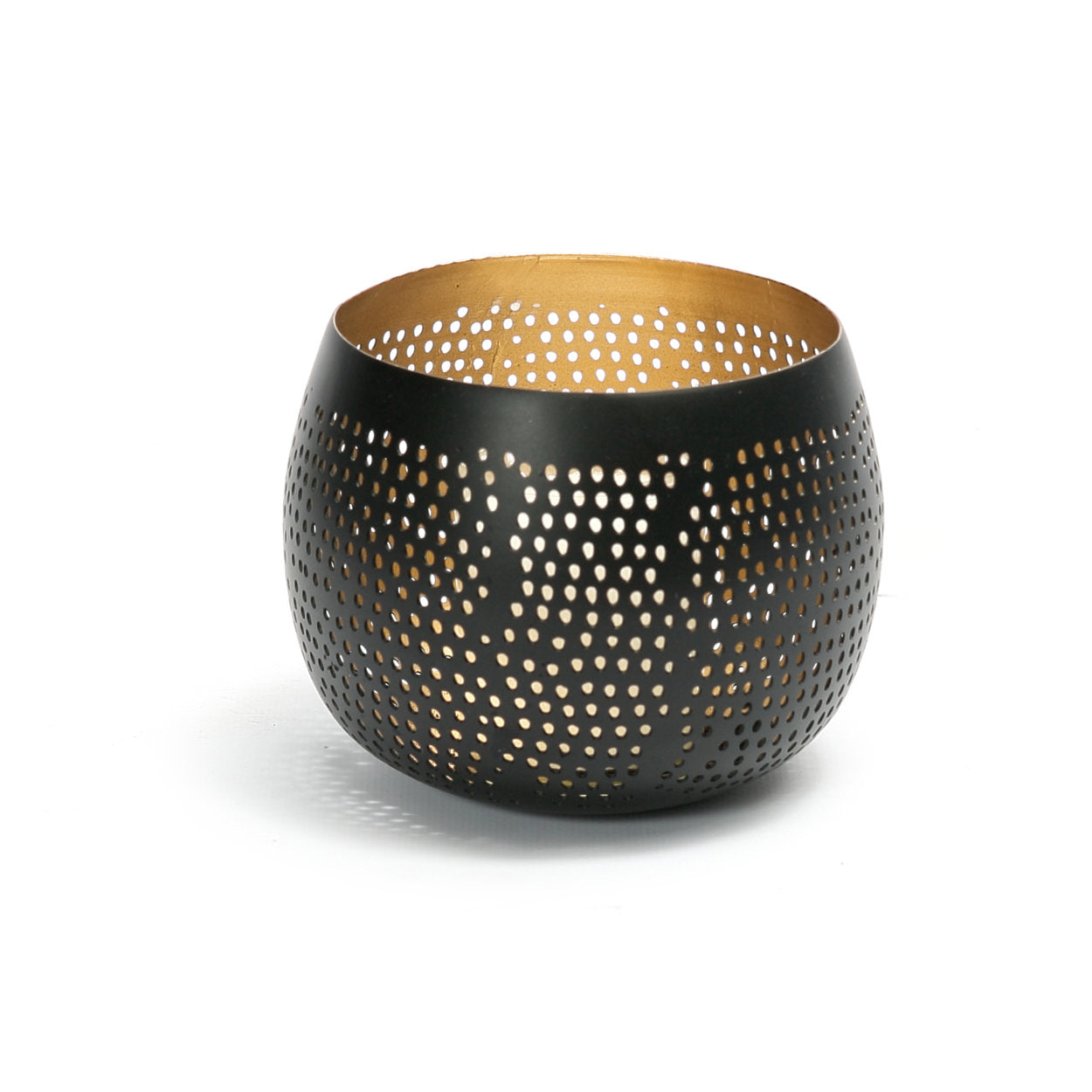 La esfera perforada - oro negro - S