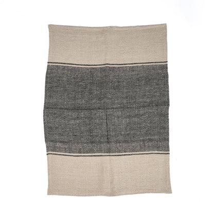 Paño de cocina de lino Moody - natural/negro - 50x70 cm