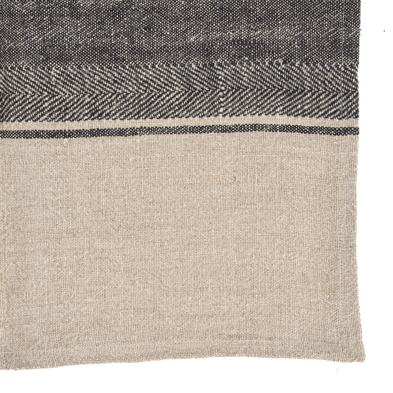 Paño de cocina de lino Moody - natural/negro - 50x70 cm