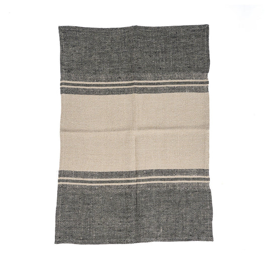 De Linnen Dash paño de cocina - natural/negro - 50x70