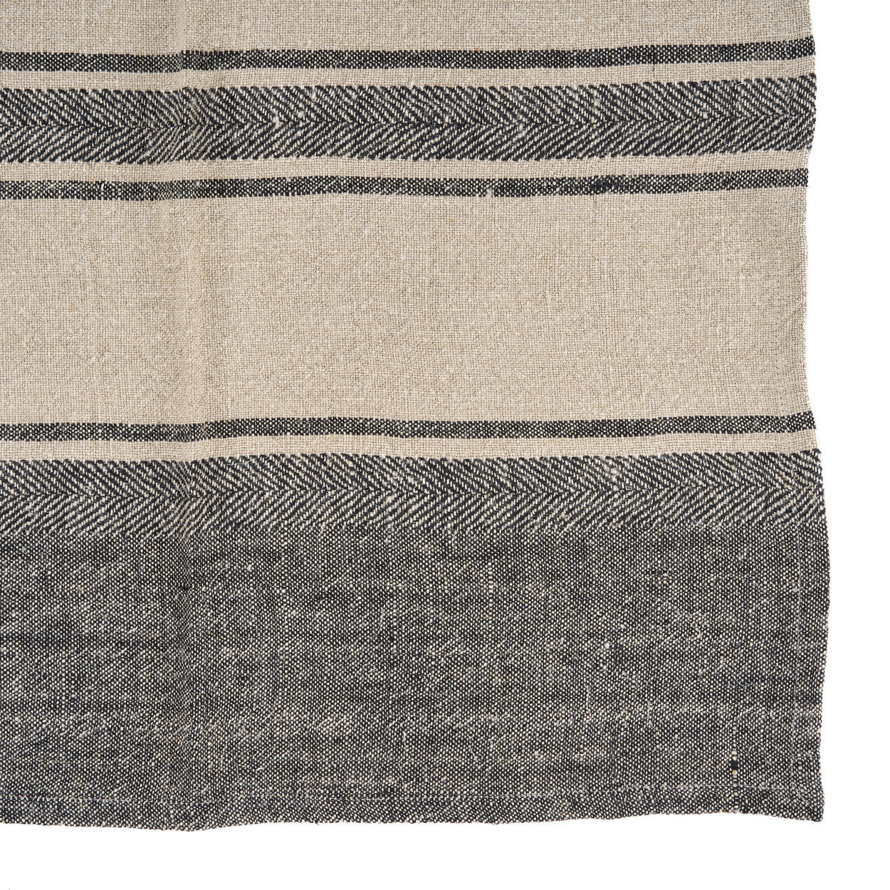 Paño de cocina de lino Smudge - natural/negro - 50 x 70 cm