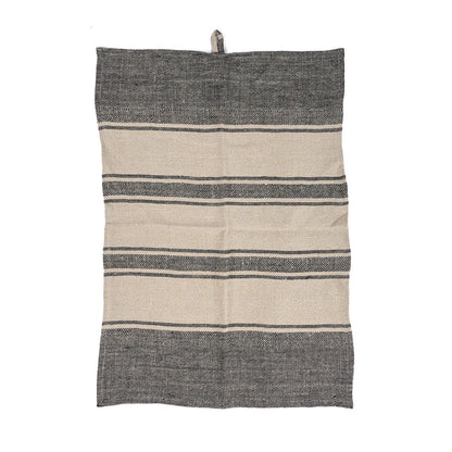 Paño de cocina de lino Smudge - natural/negro - 50 x 70 cm