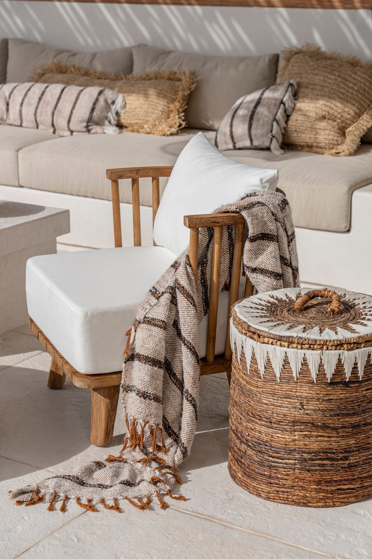 De s'il vous Plaid - Bohemio Blanco